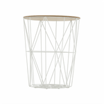 Casa si Gradina - Mobilier - Mese si birouri - Masute de cafea - Masuta auxiliara, natural/alb, NANCER TYP 3 - Infinity.ro