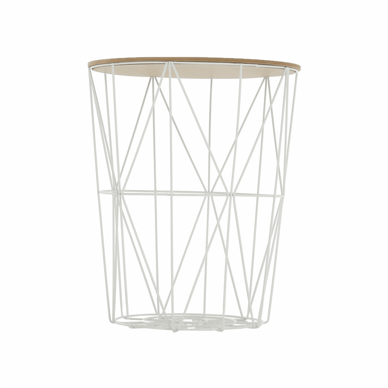 Casa si Gradina - Mobilier - Mese si birouri - Masute de cafea - Masuta auxiliara, natural/alb, NANCER TYP 3 - Infinity.ro