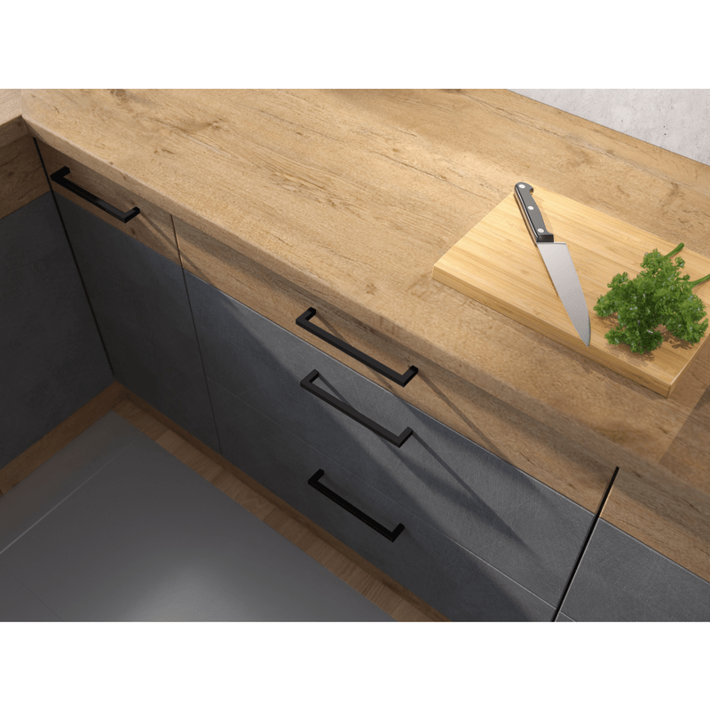 Casa si Gradina - Mobilier - Dulapuri si sifoniere - Dulapuri - Dulap inferior, gri mat/stejar lancelot, VEGA 40 D 3S BB - Infinity.ro