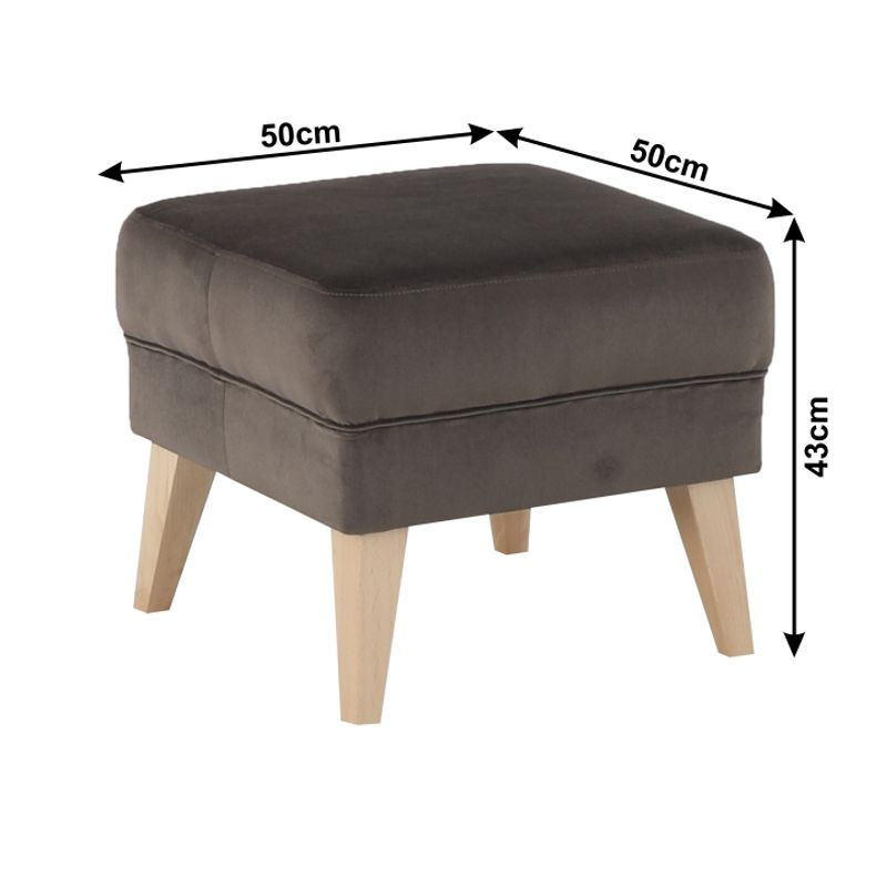 Casa si Gradina - Mobilier - Scaune si fotolii - Tabureti - Taburet,  RODEZA, gri-maro-taupe/fag - Infinity.ro