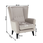 Casa si Gradina - Mobilier - Scaune si fotolii - Fotolii - Fotoliu, crem/negru, RODEZA - Infinity.ro