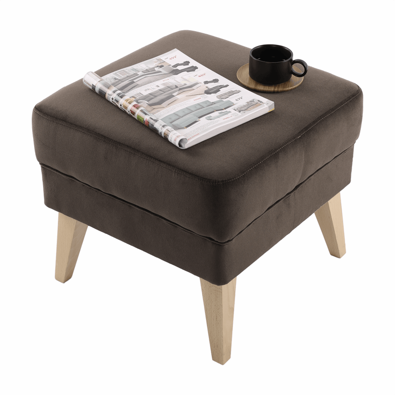 Casa si Gradina - Mobilier - Scaune si fotolii - Tabureti - Taburet,  RODEZA, gri-maro-taupe/fag - Infinity.ro