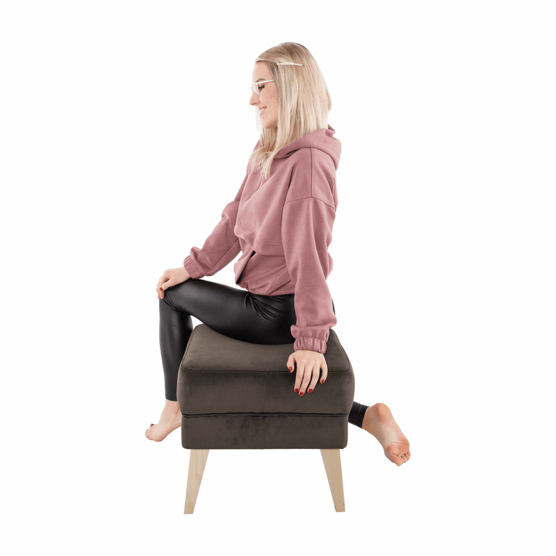 Casa si Gradina - Mobilier - Scaune si fotolii - Tabureti - Taburet,  RODEZA, gri-maro-taupe/fag - Infinity.ro