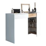 Casa si Gradina - Mobilier - Comode si corpuri - Masute de toaleta - Masuta de toaleta/masa de scris, alb/stejar sonoma, ELIS - Infinity.ro