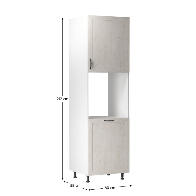 Casa si Gradina - Mobilier - Dulapuri si sifoniere - Dulapuri - Dulap pentru alimente, alb/pin nordic, pe dreapta, ROYAL D60P - Infinity.ro