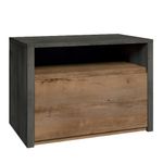 Casa si Gradina - Mobilier - Comode si corpuri - Noptiere - Noptiera, stejar lefkas inchis/gri, MONTANA SN - Infinity.ro