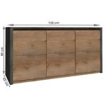 Casa si Gradina - Mobilier - Comode si corpuri - Comode - Comoda, stejar lefkas inchis/gri, MONTANA K3D - Infinity.ro