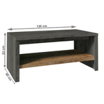 Casa si Gradina - Mobilier - Mese si birouri - Masute de cafea - Masuta de cafea ST, stejar lefkas inchis/gri, MONTANA - Infinity.ro