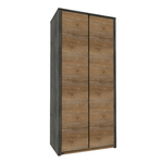 Casa si Gradina - Mobilier - Dulapuri si sifoniere - Dulapuri - Dulap cu doua usi, stejar lefkas inchis/gri, MONTANA S2D - Infinity.ro