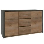 Casa si Gradina - Mobilier - Comode si corpuri - Comode - Comoda, stejar lefkas inchis/gri, MONTANA K2DP - Infinity.ro