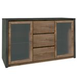 Casa si Gradina - Mobilier - Comode si corpuri - Comode - Comoda, stejar lefkas inchis/gri, MONTANA K2D - Infinity.ro