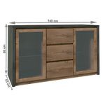 Casa si Gradina - Mobilier - Comode si corpuri - Comode - Comoda, stejar lefkas inchis/gri, MONTANA K2D - Infinity.ro