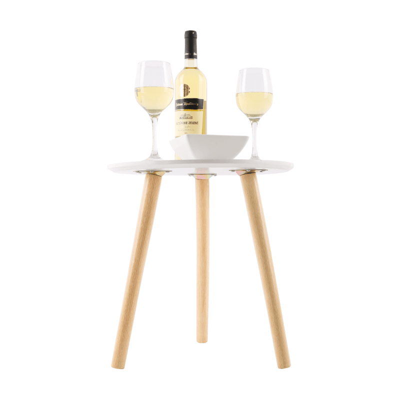 Casa si Gradina - Mobilier - Mese si birouri - Masute de cafea - Masuta auxiliara, alb/natural, PAMINO - Infinity.ro