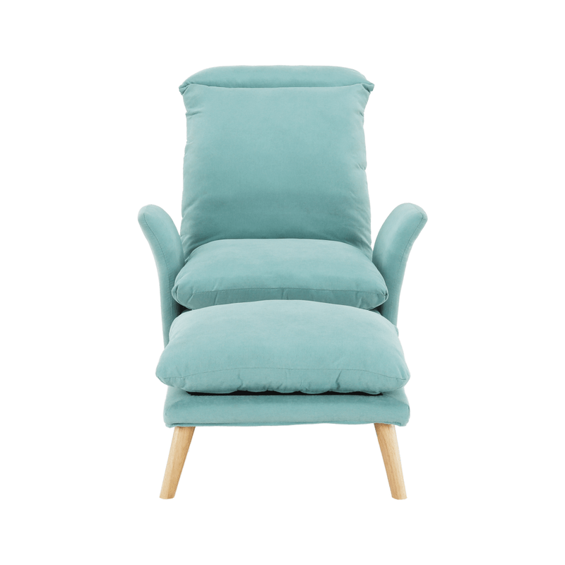 Casa si Gradina - Mobilier - Scaune si fotolii - Scaune - Scaun cu suport pt. picioare, mentol / natural, ZANDER - Infinity.ro