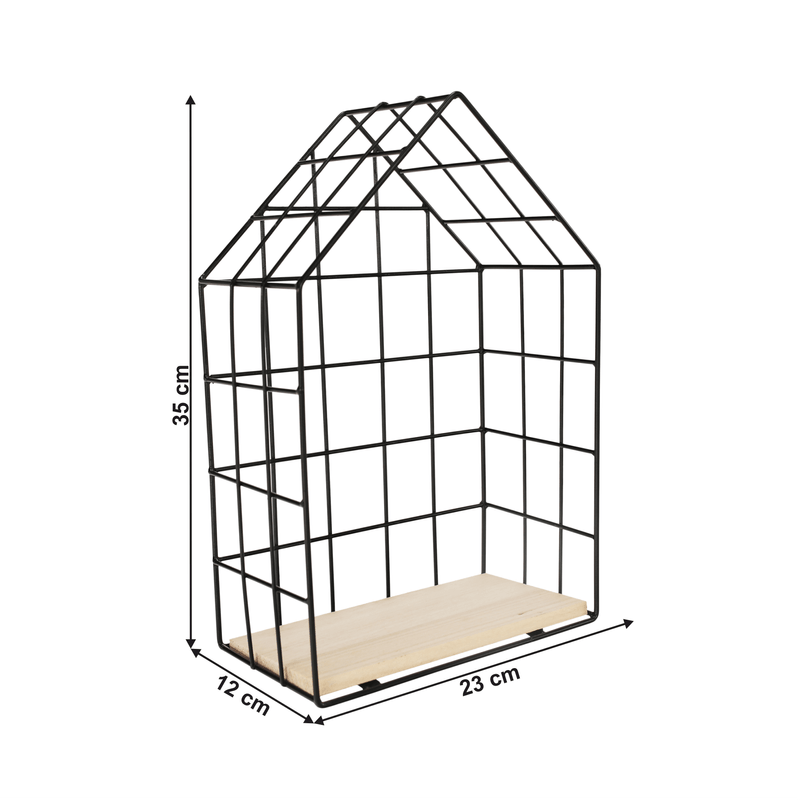 Casa si Gradina - Mobilier - Biblioteci si rafturi - Rafturi - Set de 3 rafturi, natural/negru, AZURI - Infinity.ro