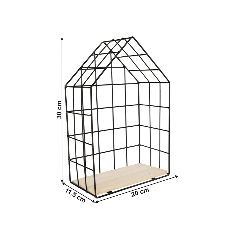 Casa si Gradina - Mobilier - Biblioteci si rafturi - Rafturi - Set de 3 rafturi, natural/negru, AZURI - Infinity.ro