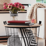 Casa si Gradina - Mobilier - Mese si birouri - Masute de cafea - Masuta auxiliara, model natural/negru, NANDO - Infinity.ro