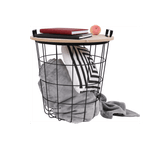 Casa si Gradina - Mobilier - Mese si birouri - Masute de cafea - Masuta auxiliara, model natural/negru, NANDO - Infinity.ro