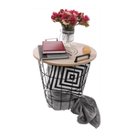 Casa si Gradina - Mobilier - Mese si birouri - Masute de cafea - Masuta auxiliara, model natural/negru, NANDO - Infinity.ro