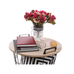 Casa si Gradina - Mobilier - Mese si birouri - Masute de cafea - Masuta auxiliara, model natural/negru, NANDO - Infinity.ro