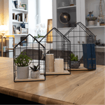 Casa si Gradina - Mobilier - Biblioteci si rafturi - Rafturi - Set de 3 rafturi, natural/negru, AZURI - Infinity.ro