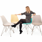 Casa si Gradina - Mobilier - Scaune si fotolii - Scaune - Scaun, alb/crom, METAL 2 NEW - Infinity.ro