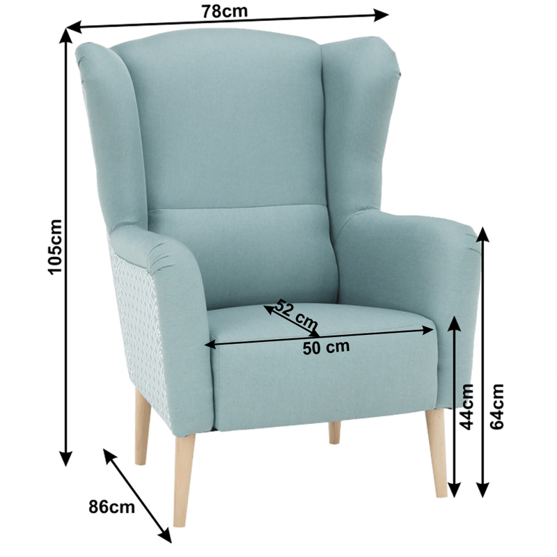 Casa si Gradina - Mobilier - Scaune si fotolii - Scaune - Scaun de design, tesatura mentol/model, BELEK - Infinity.ro