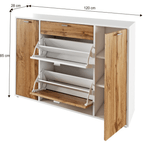 Casa si Gradina - Mobilier - Dulapuri si sifoniere - Dulapuri pantofi - Pantofar, alb/stejar wotan, ANABELA - Infinity.ro