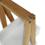 Casa si Gradina - Mobilier - Biblioteci si rafturi - Rafturi - Raft, bambus/alb, VEGO - Infinity.ro