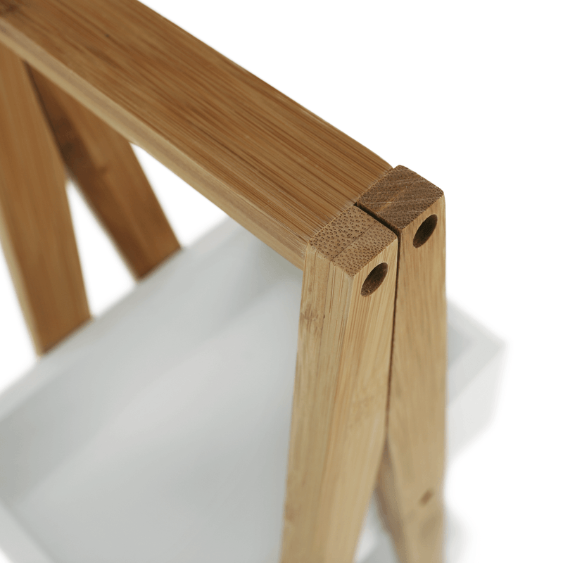 Casa si Gradina - Mobilier - Biblioteci si rafturi - Rafturi - Raft, bambus/alb, VEGO - Infinity.ro