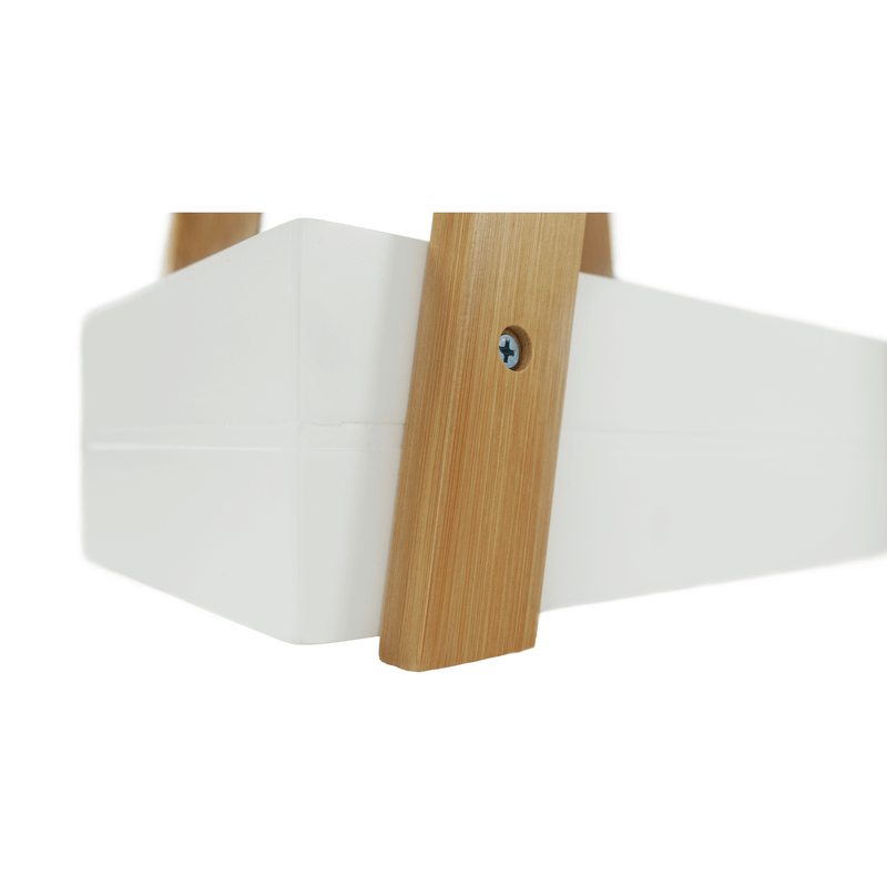 Casa si Gradina - Mobilier - Biblioteci si rafturi - Rafturi - Raft, bambus/alb, VEGO - Infinity.ro