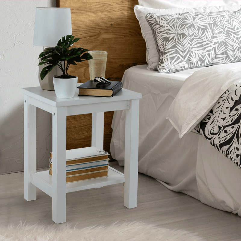 Casa si Gradina - Mobilier - Comode si corpuri - Noptiere - Noptiera, masiv/alba, FOSIL - Infinity.ro