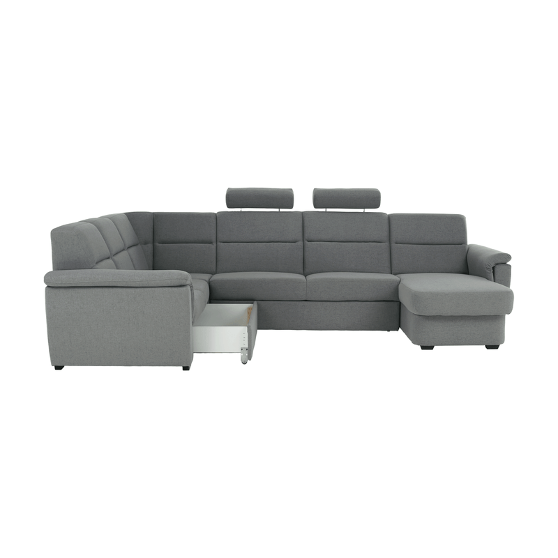 Casa si Gradina - Mobilier - Canapele si coltare - Coltare - Coltar in forma de U, material gri, dreapta, BORN U - Infinity.ro