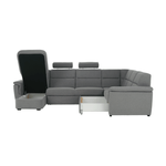 Casa si Gradina - Mobilier - Canapele si coltare - Coltare - Coltar in forma de U, material gri, stanga, BORN U - Infinity.ro