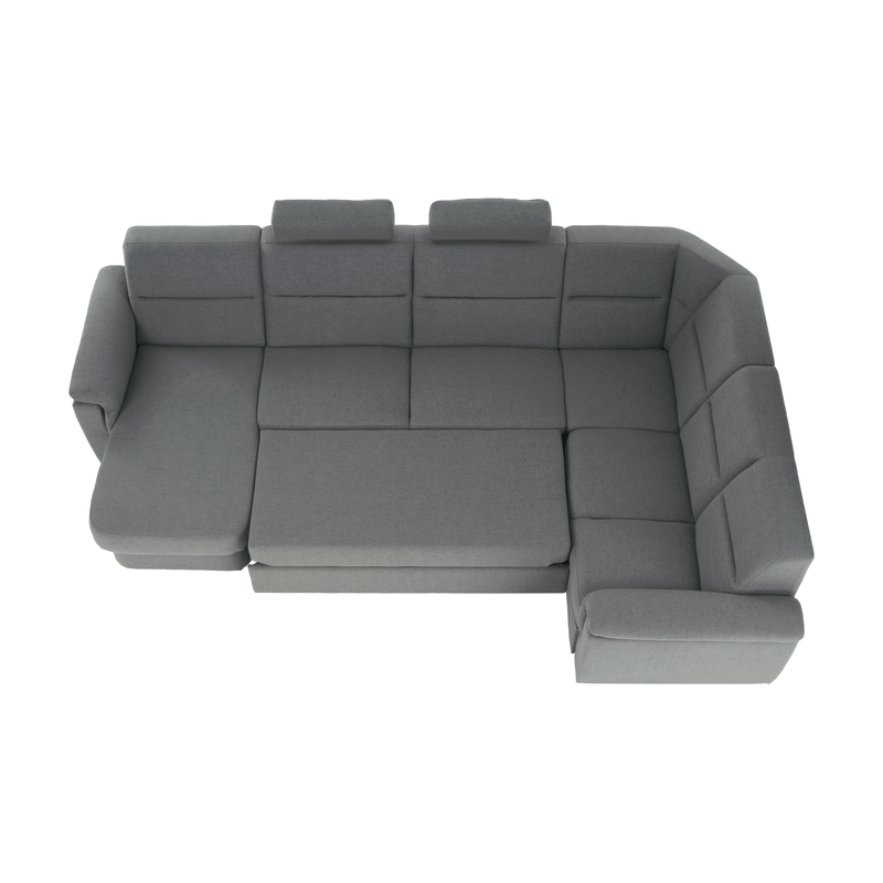 Casa si Gradina - Mobilier - Canapele si coltare - Coltare - Coltar in forma de U, material gri, stanga, BORN U - Infinity.ro