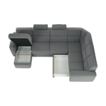 Casa si Gradina - Mobilier - Canapele si coltare - Coltare - Coltar in forma de U, material gri, stanga, BORN U - Infinity.ro