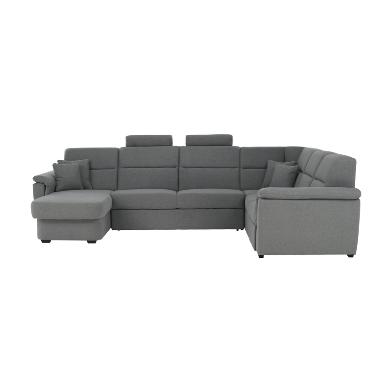 Casa si Gradina - Mobilier - Canapele si coltare - Coltare - Coltar in forma de U, material gri, stanga, BORN U - Infinity.ro