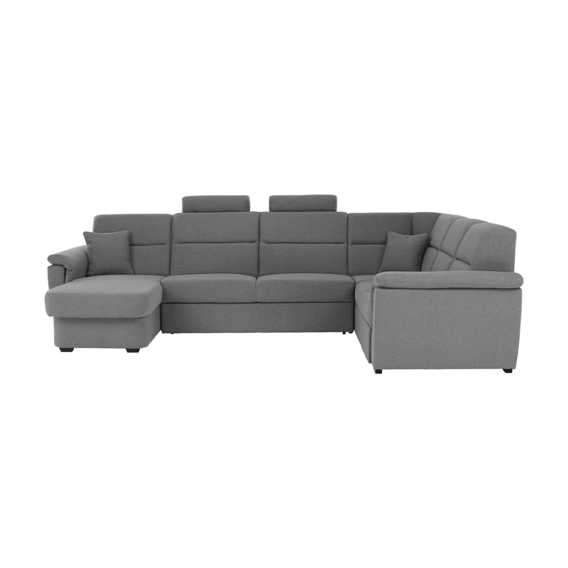 Casa si Gradina - Mobilier - Canapele si coltare - Coltare - Coltar in forma de U, material gri, stanga, BORN U - Infinity.ro