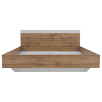 Casa si Gradina - Mobilier - Paturi si accesorii - Paturi - Pat dublu, 180x200, stejar wotan/alb, GABRIELA - Infinity.ro