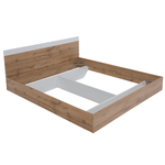 Casa si Gradina - Mobilier - Paturi si accesorii - Paturi - Pat dublu, 180x200, stejar wotan/alb, GABRIELA - Infinity.ro