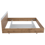 Casa si Gradina - Mobilier - Paturi si accesorii - Paturi - Pat dublu, 180x200, stejar wotan/alb, GABRIELA - Infinity.ro