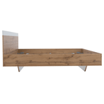 Casa si Gradina - Mobilier - Paturi si accesorii - Paturi - Pat dublu, 180x200, stejar wotan/alb, GABRIELA - Infinity.ro