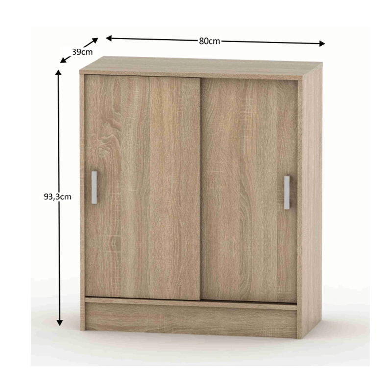 Casa si Gradina - Mobilier - Comode si corpuri - Comode - Comoda cu usi glisante, stejar sonoma, BETTY 4 BE04-009-00 - Infinity.ro