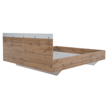 Casa si Gradina - Mobilier - Paturi si accesorii - Paturi - Pat dublu, 180x200, stejar wotan/alb, GABRIELA - Infinity.ro