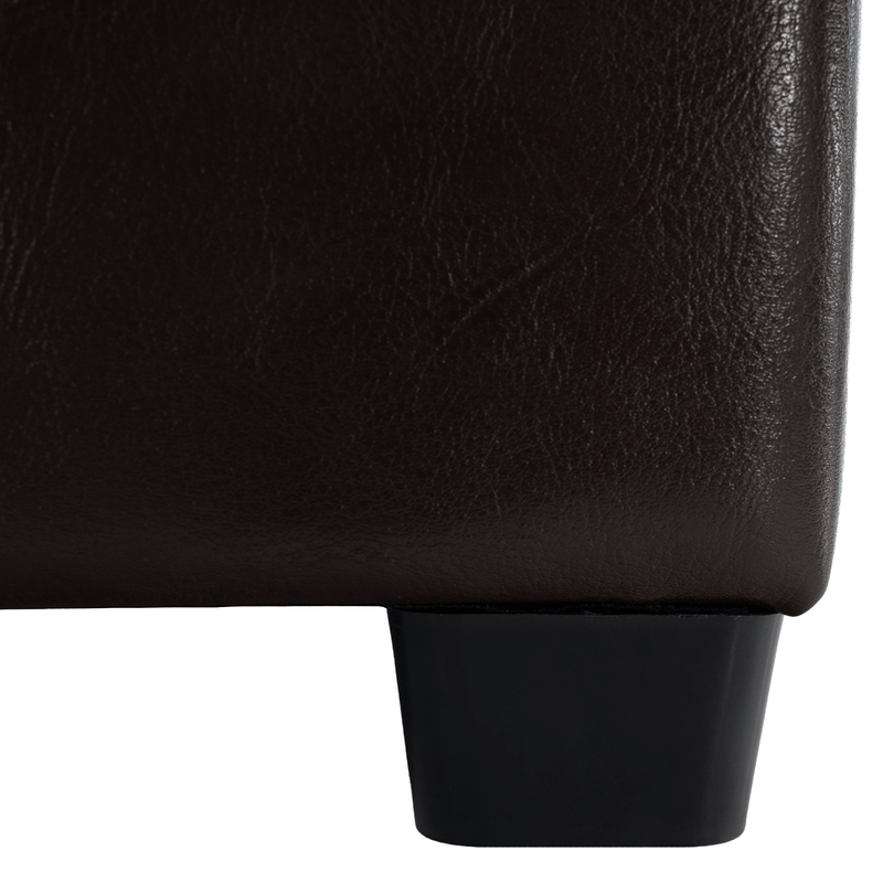 Casa si Gradina - Mobilier - Scaune si fotolii - Tabureti - Taburet, piele textila maro inchis, NIKI NEW - Infinity.ro