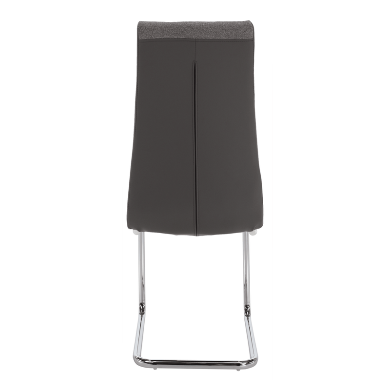 Casa si Gradina - Mobilier - Scaune si fotolii - Scaune - Scaun bucatarie, material textil gri deschis/piele ecologica gri/crom, SALOMA NEW - Infinity.ro