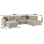 Casa si Gradina - Mobilier - Canapele si coltare - Coltare - Coltar de lux, bej/caramiziu, dreapta, MARIETA U - Infinity.ro