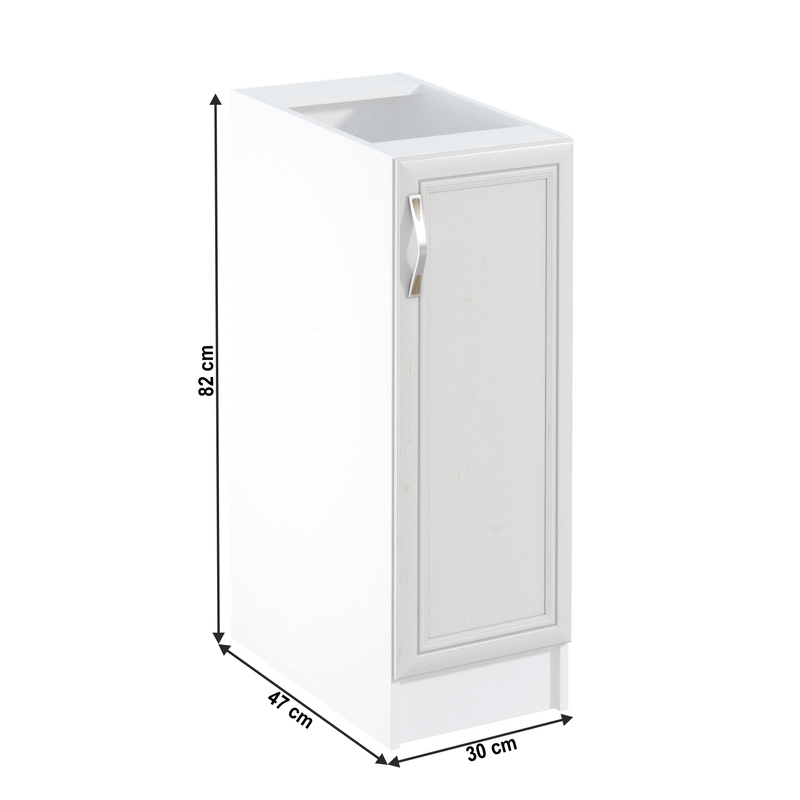 Casa si Gradina - Mobilier - Dulapuri si sifoniere - Dulapuri - Dulap inferior D30 cu usa, model dreapta, alb/pin Andersen, SICILIA - Infinity.ro