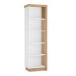 Casa si Gradina - Mobilier - Biblioteci si rafturi - Etajere - Etajera LYOR01, stejar riviera/alb extra lucios HG, stanga, LEONARDO - Infinity.ro