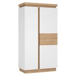 Casa si Gradina - Mobilier - Dulapuri si sifoniere - Dulapuri - Dulap LYOS01, stejar riviera/alb extra lucios HG, LEONARDO - Infinity.ro